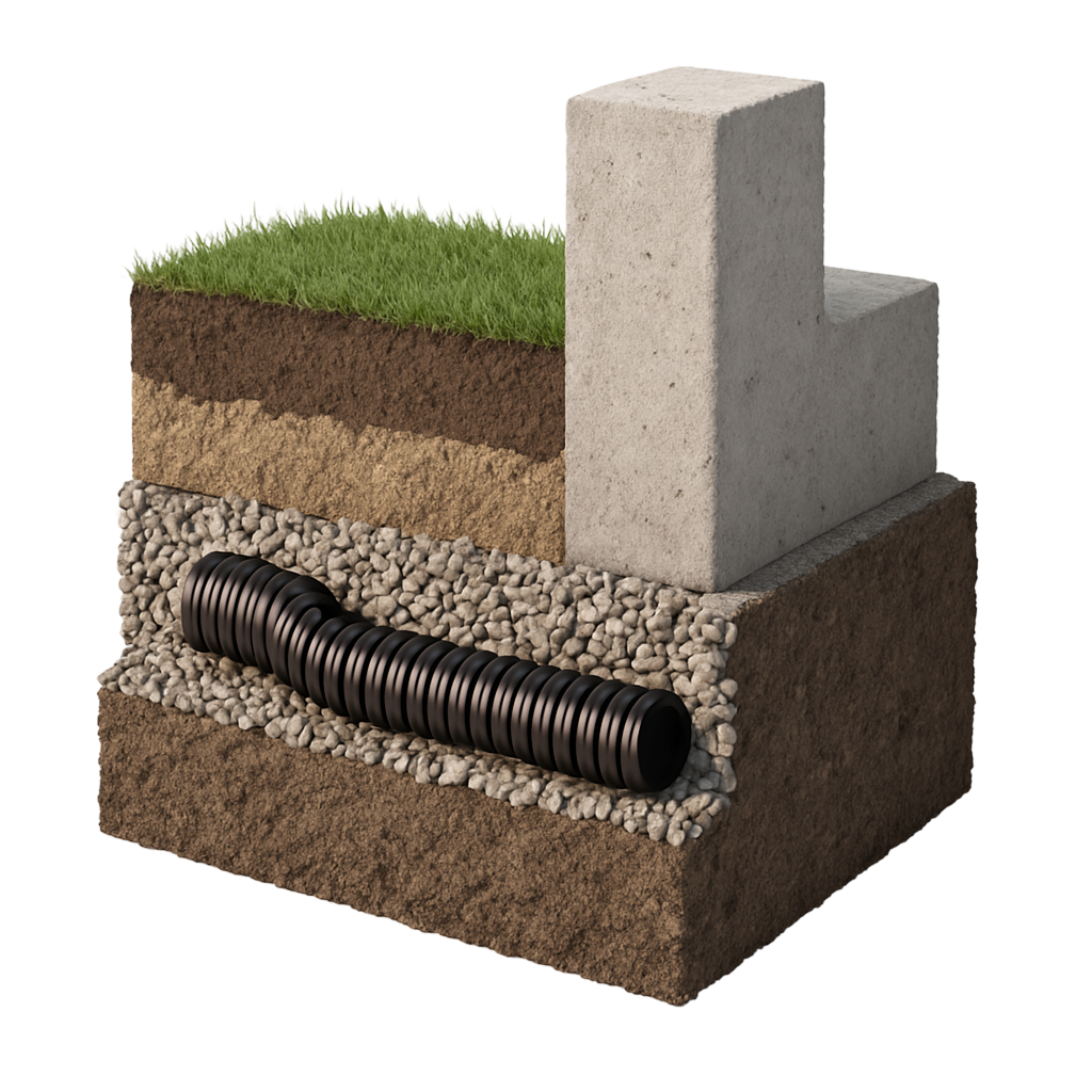 Дренаж фундамента в Туле